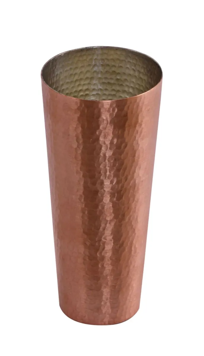 De Kulture  Handmade Pure Solid Copper  Large Glass Cup Tumbler Drinkware,  3x 7 (DH) Inches, 600 ml